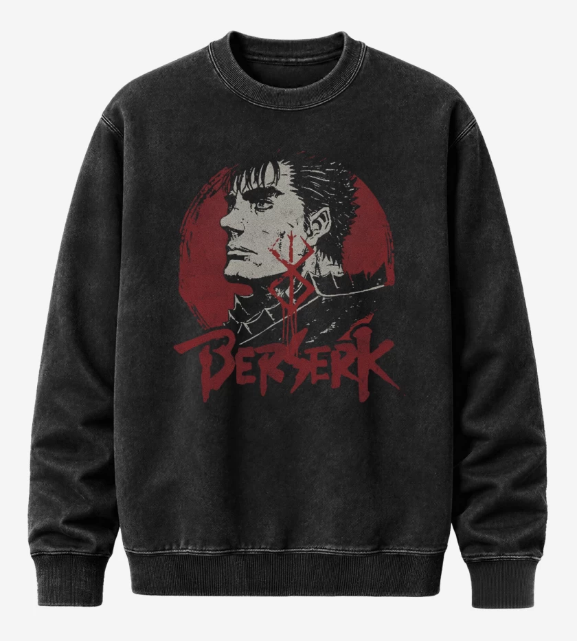 Poleron Polo Acid Wash Negro de Sacrificio Guts