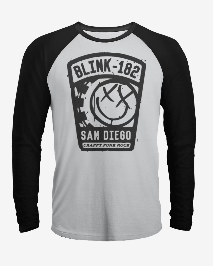 Polera Raglan Blanco / Negro de Blink 182