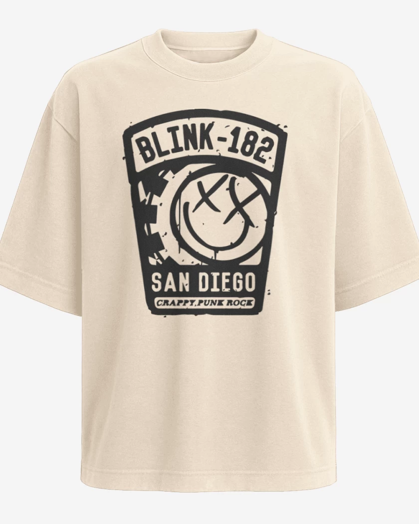 Polera Oversize Beige de Blink 182