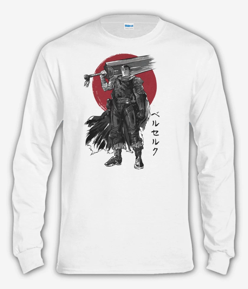 Polera manga larga Blanco de Gatsu Ukiyoe