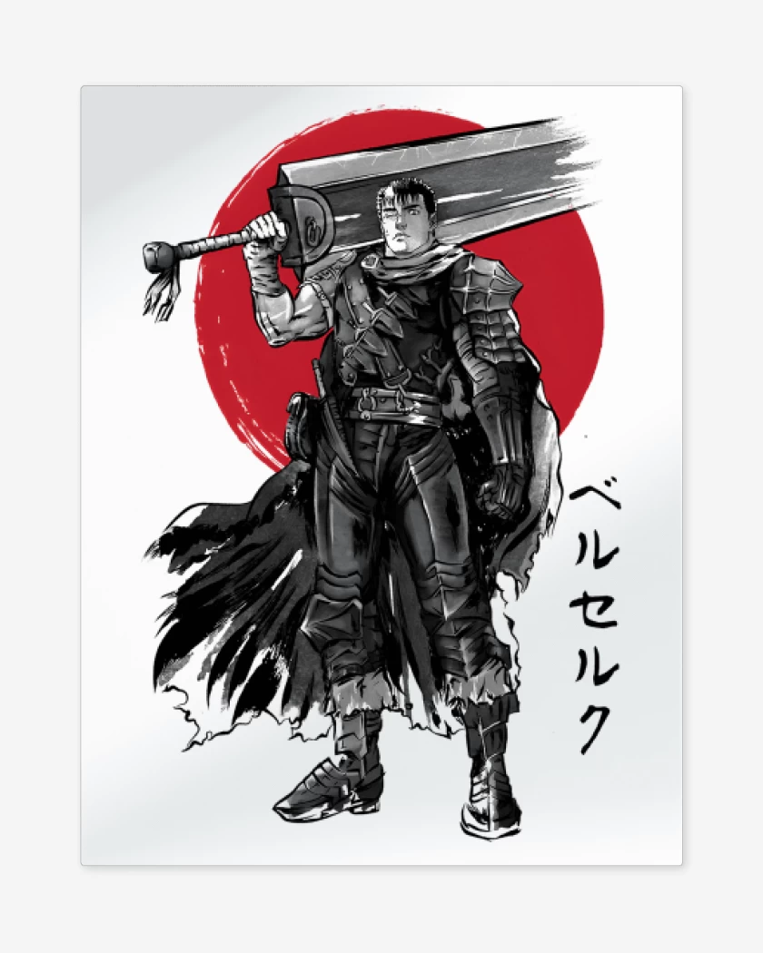 Print metalico Blanco de Gatsu Ukiyoe