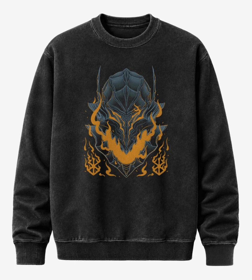 Poleron Polo Acid Wash Negro de Sed de Sangre