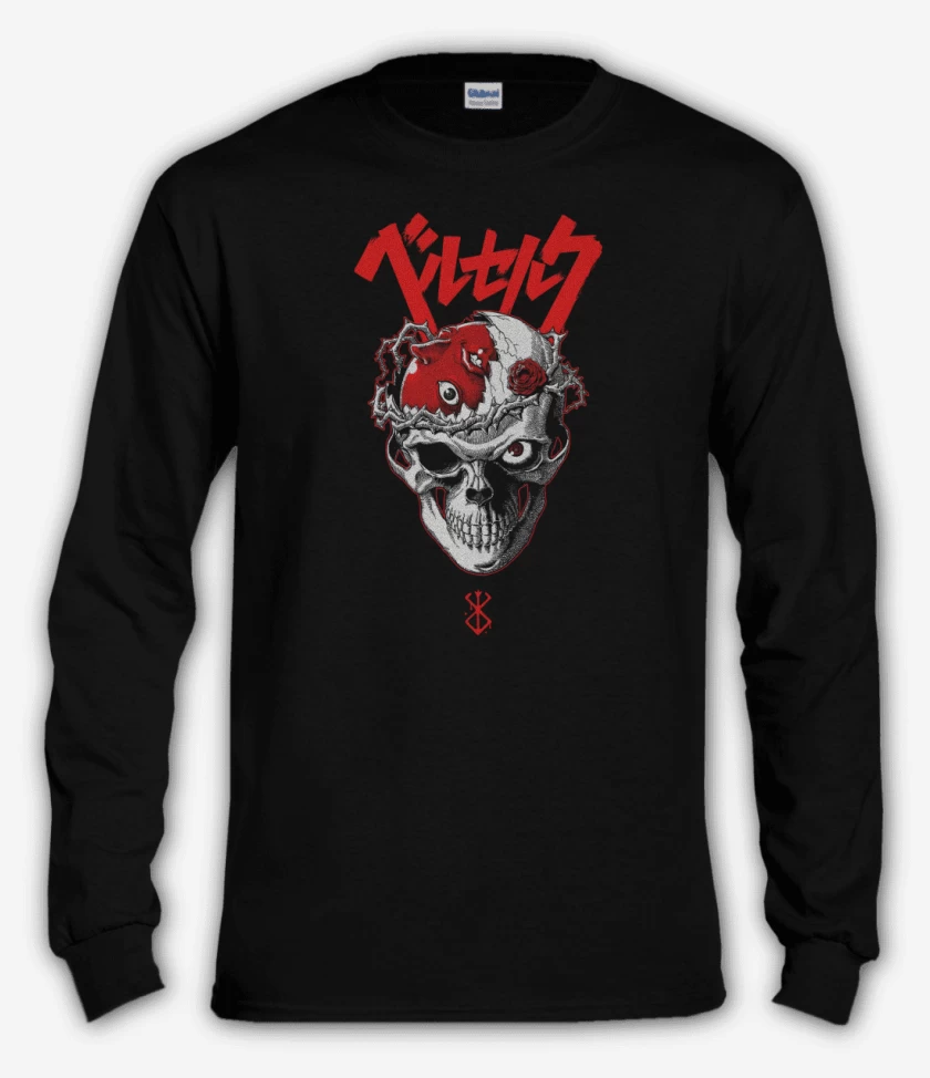 Polera manga larga Negro de Skull Beherit