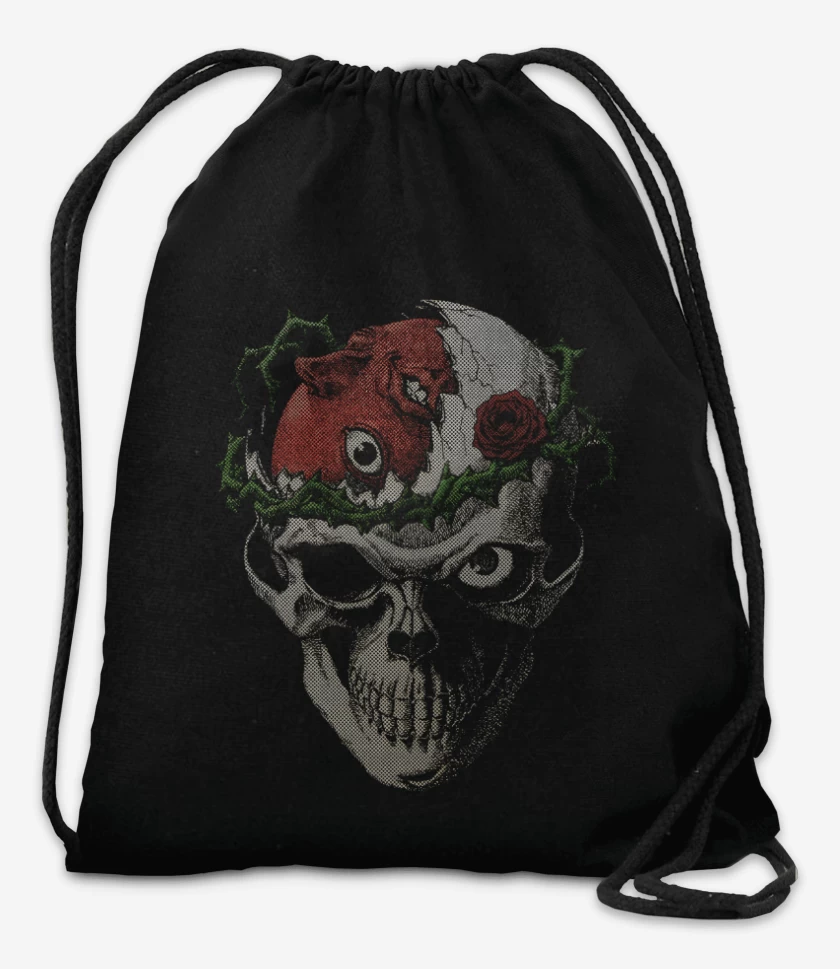 Mochila Negro de Cráneo Beherit