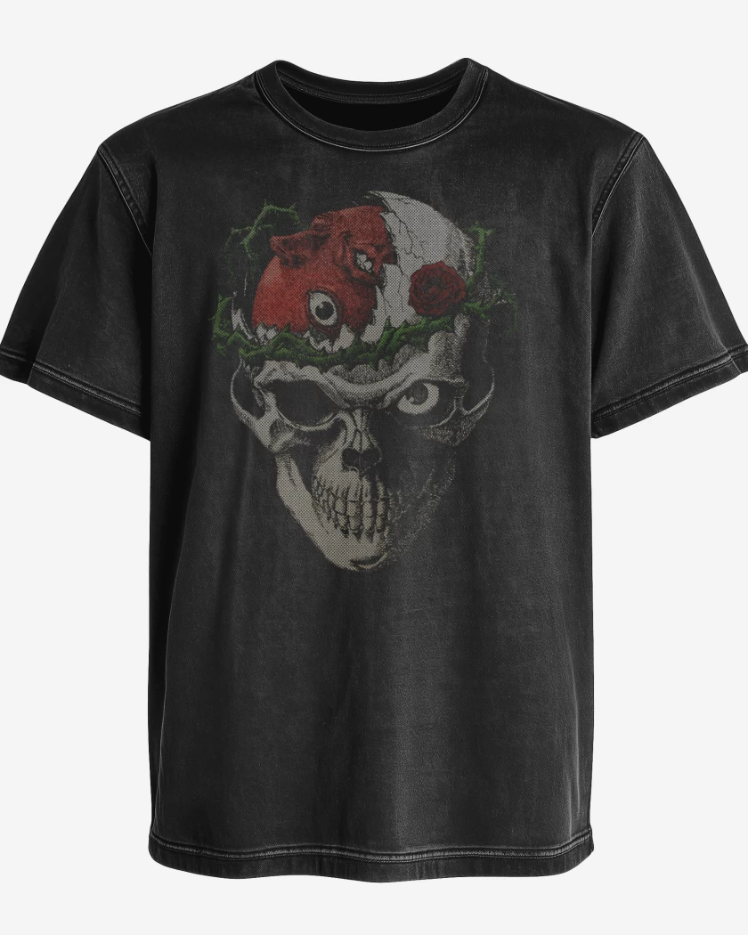 Polera desgastada Cráneo Beherit