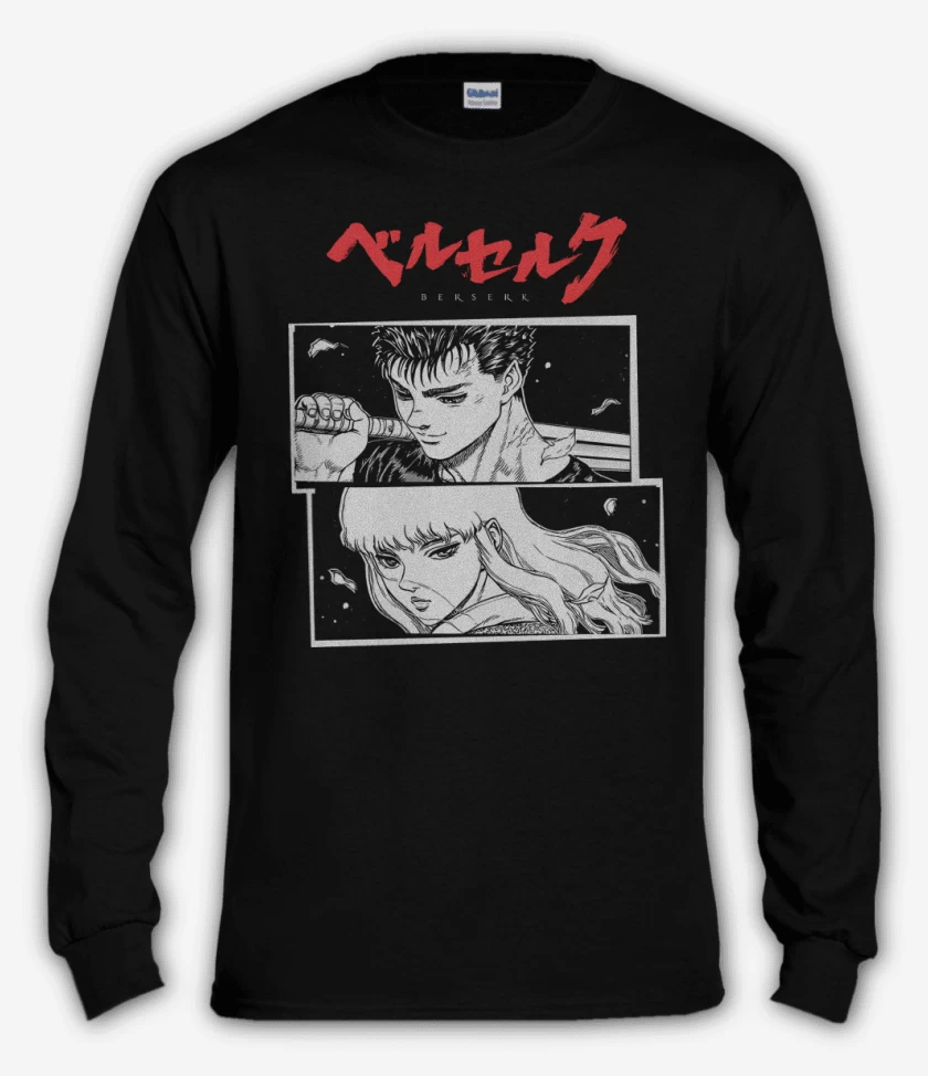 Polera manga larga Negro de Guts x Griffth