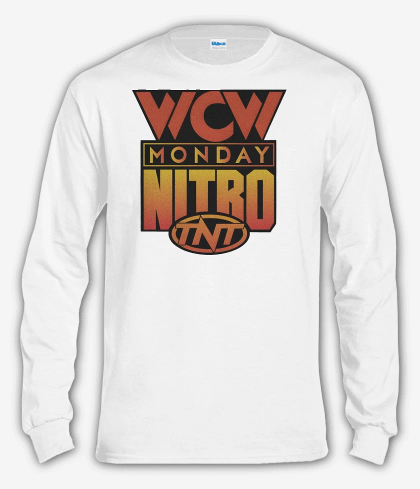 Polera manga larga Blanco de WCW Nitro