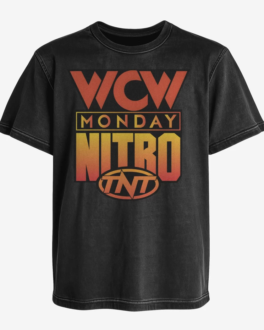 Polera desgastada Negro de WCW Nitro