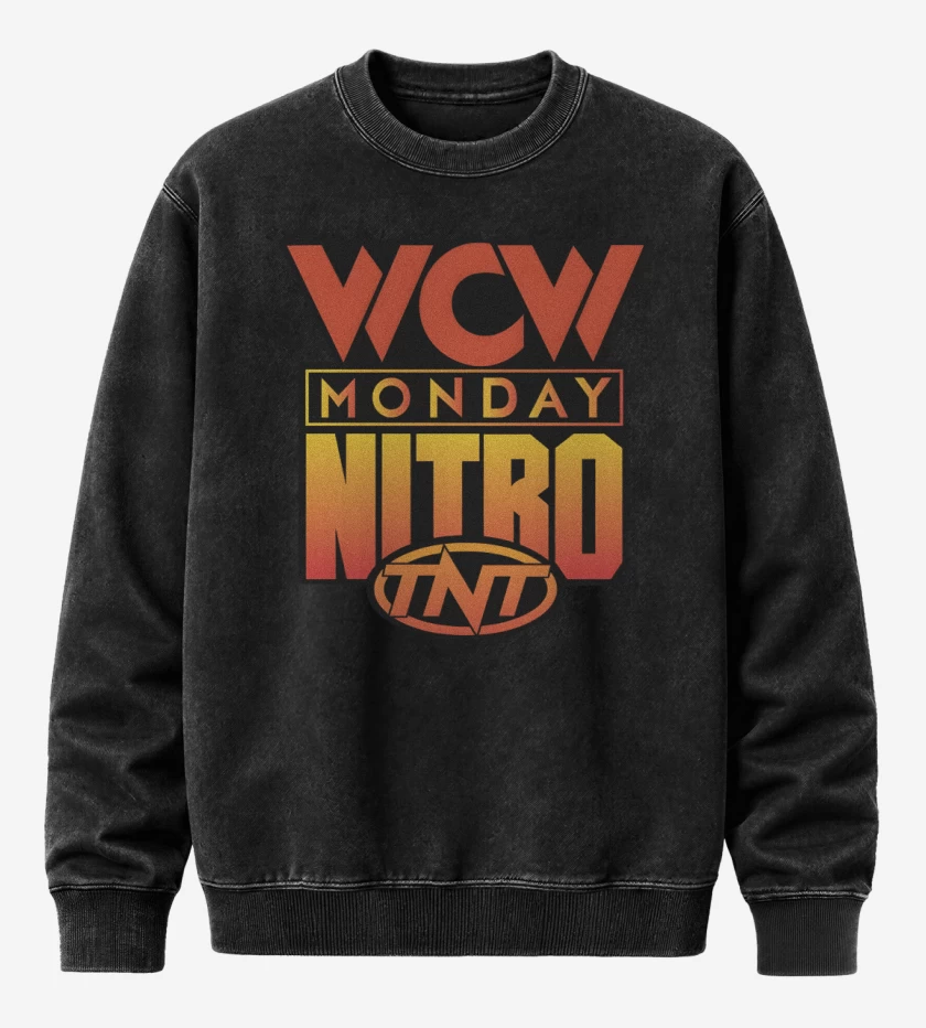Poleron Polo Acid Wash Negro de WCW Nitro