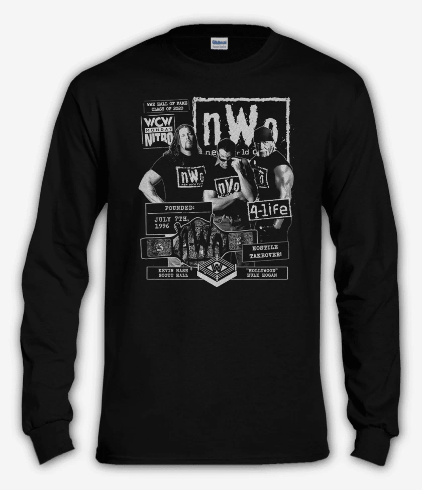 Polera manga larga nWo 4 life