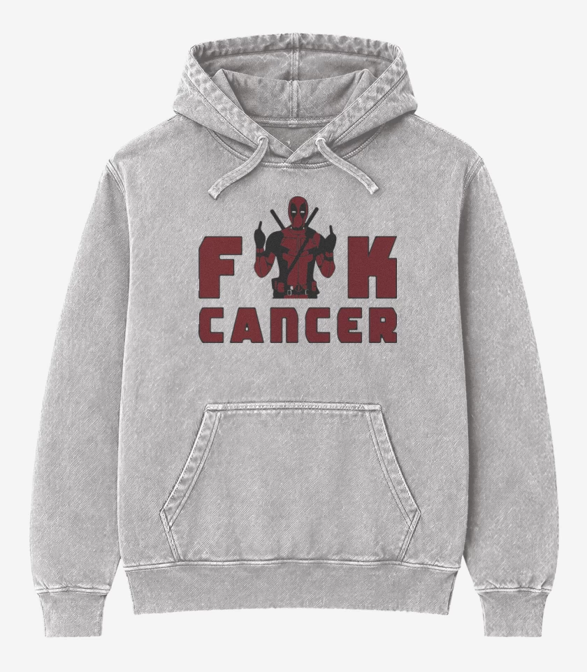 Poleron Canguro Acid Wash Fuck Cancer