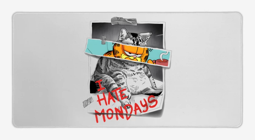 Mouse pad Gamer Blanco de Odio los Lunes