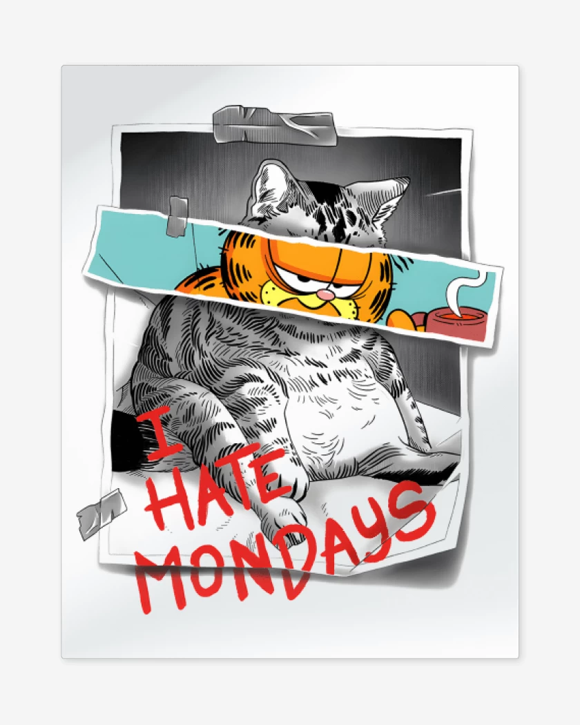 Print metalico Blanco de Odio los Lunes