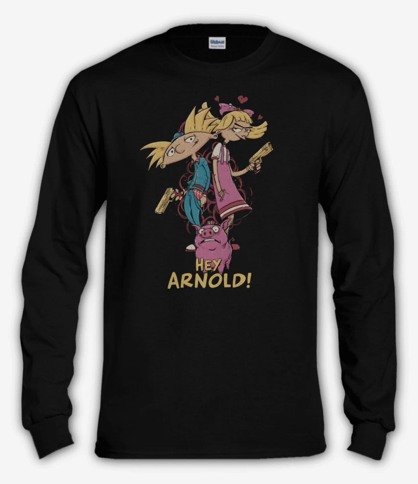 Polera manga larga Negro de Arnoldo y Pataki