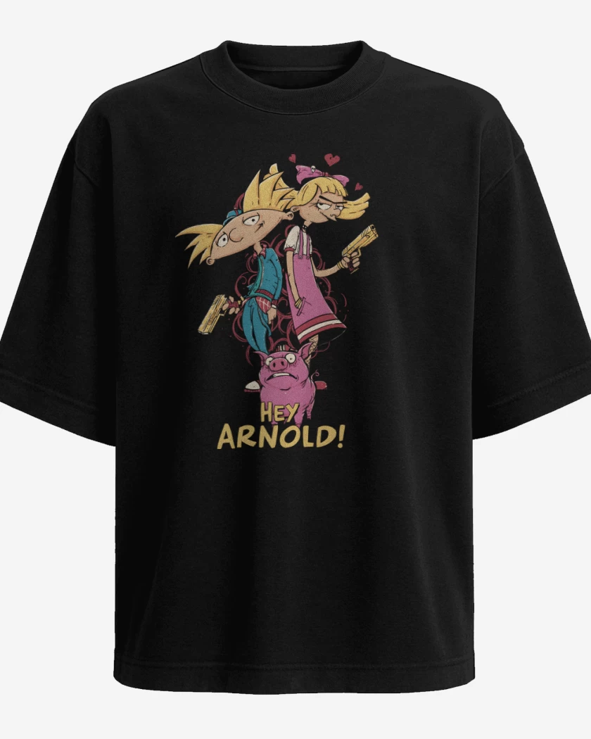 Polera Oversize Negro de Arnoldo y Pataki