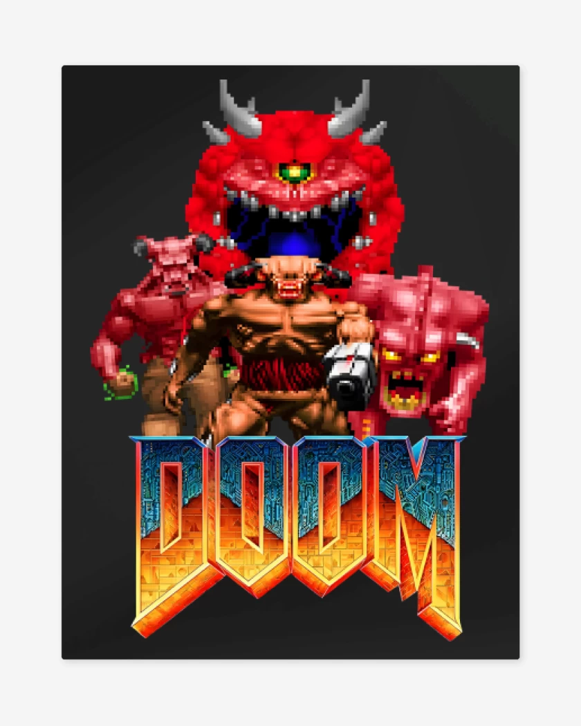 Print metalico Classic Doom