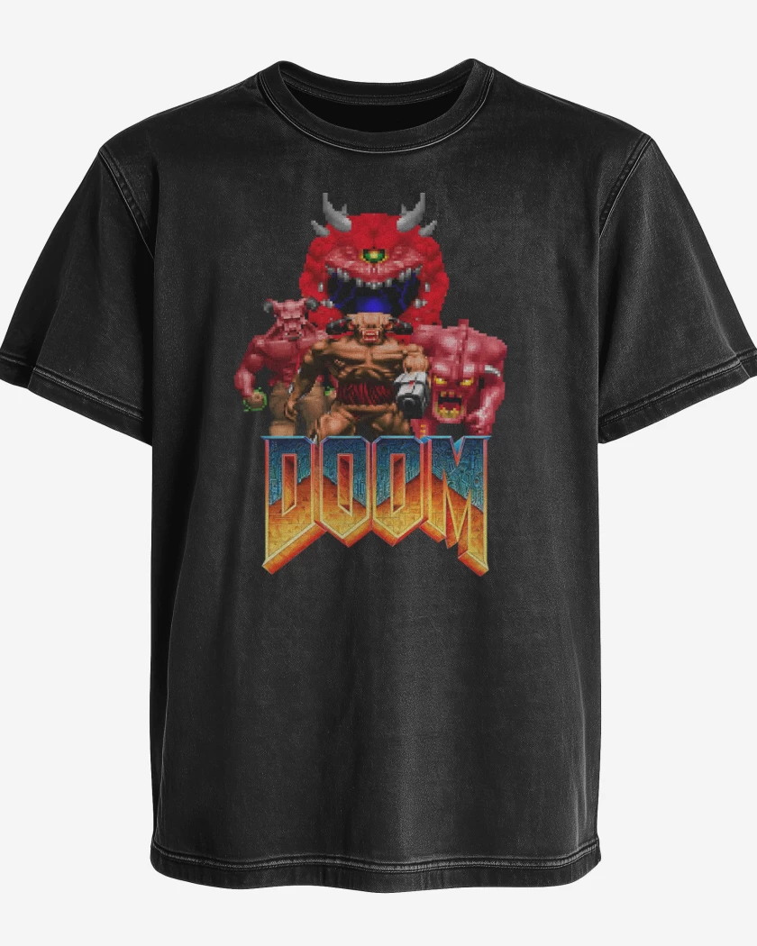 Polera desgastada Classic Doom