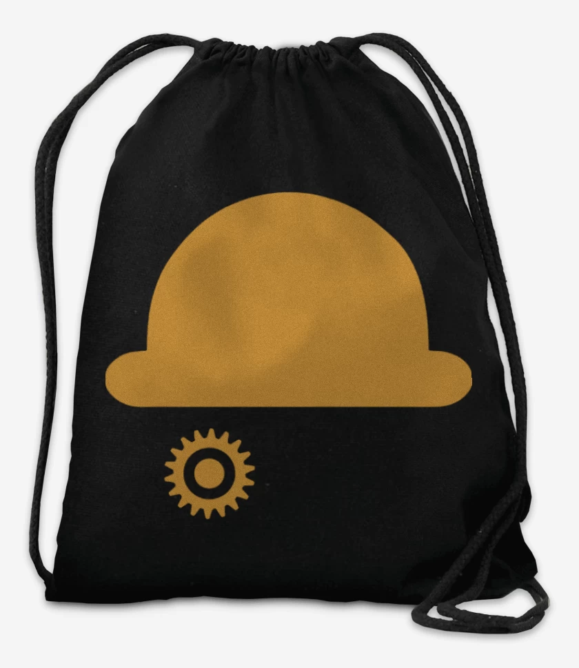 Mochila Negro de Naranja mencanica