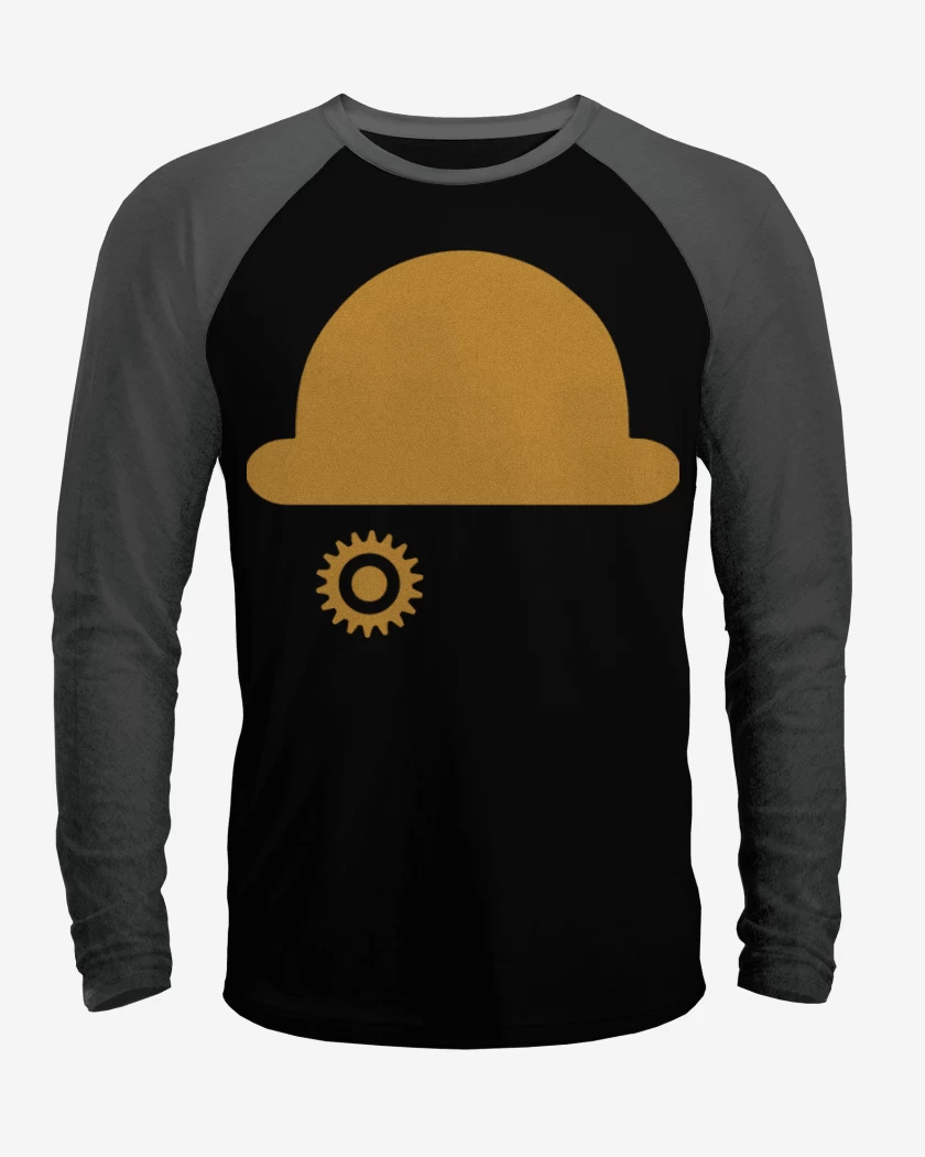 Polera Raglan Naranja mencanica