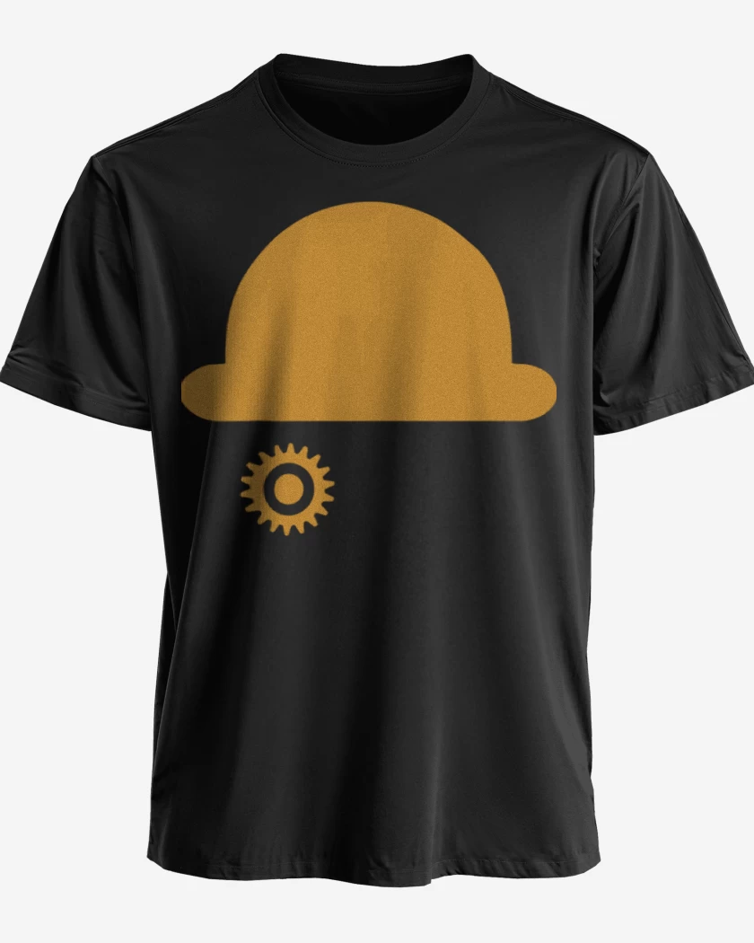Polera premium Negro de Naranja mencanica