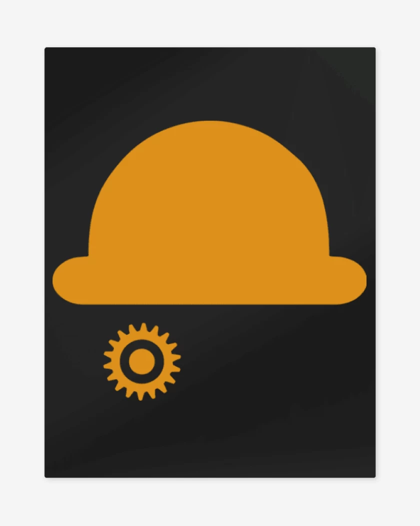 Print metalico Negro de Naranja mencanica