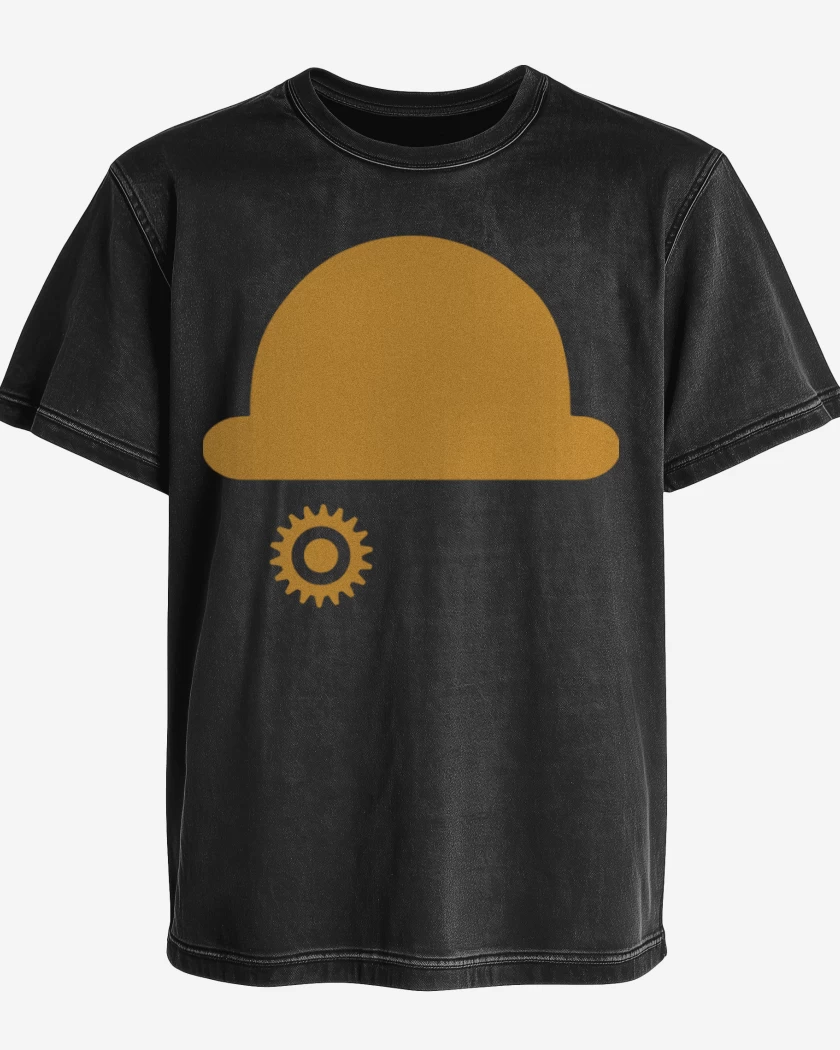 Polera desgastada Naranja mencanica