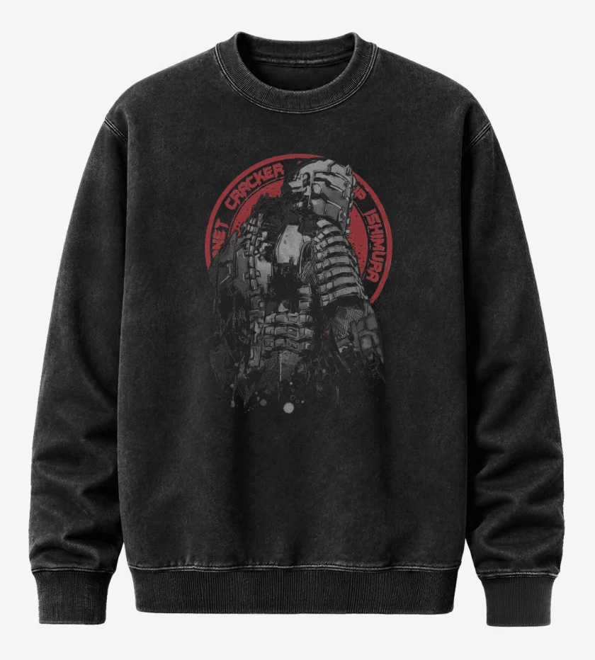 Poleron Polo Acid Wash Negro de Ingeniero Clarke