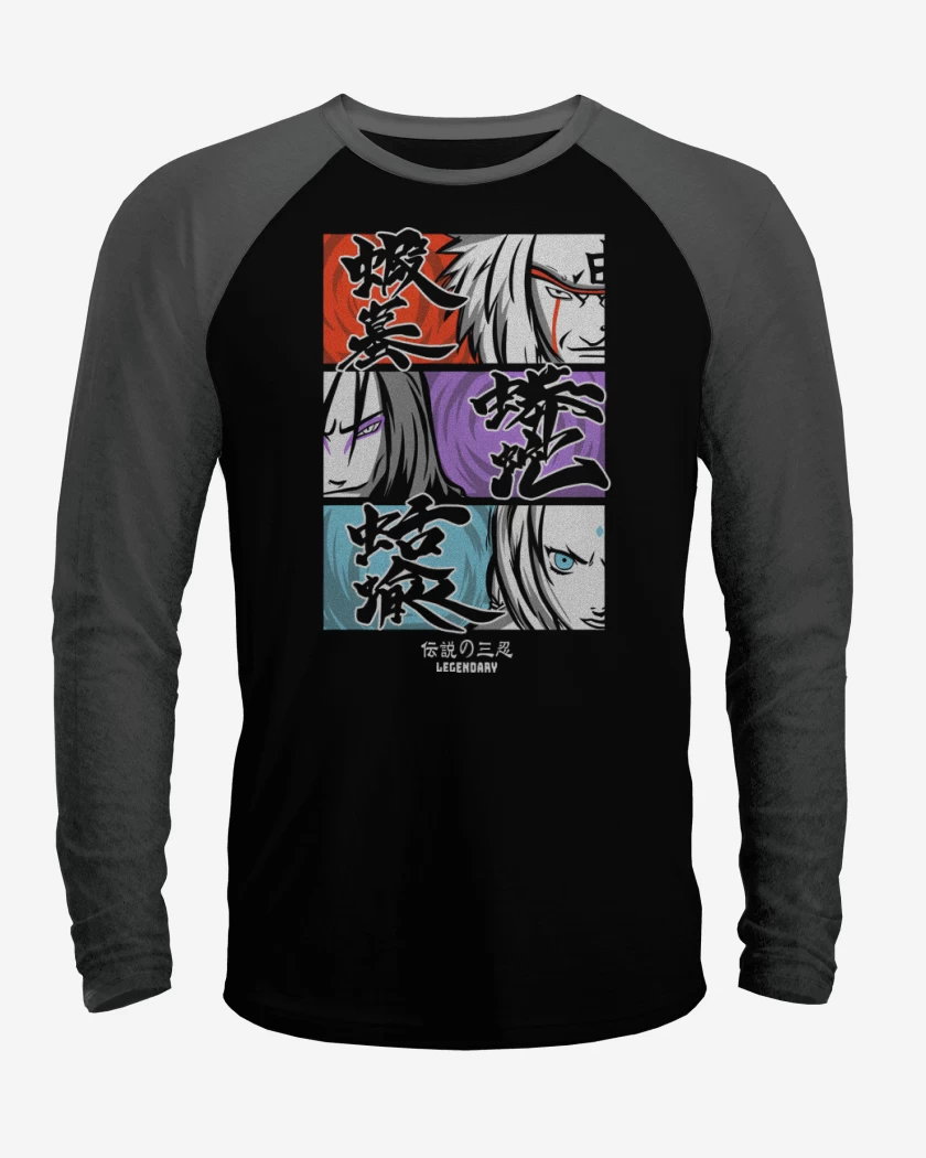 Polera Raglan Negro / Negro Heather de Senin Legendarios