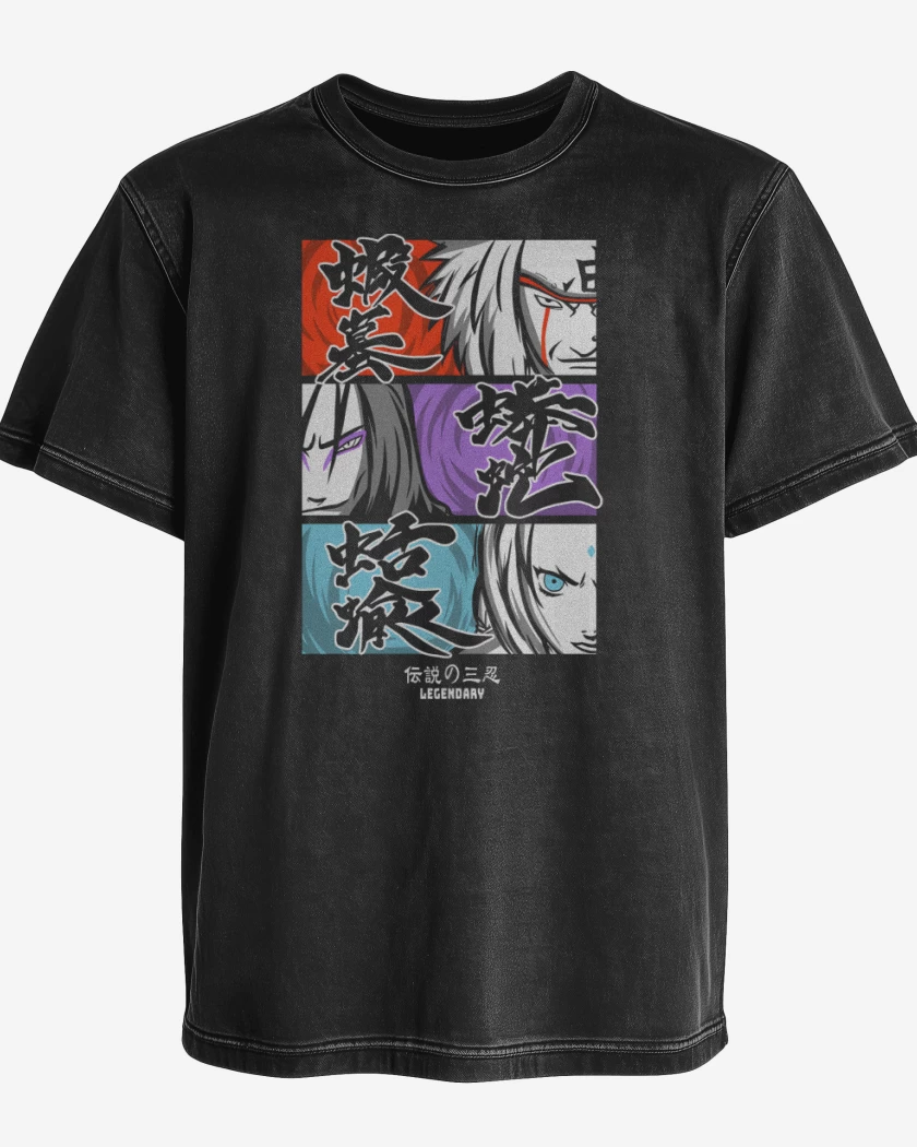 Polera desgastada Negro de Senin Legendarios