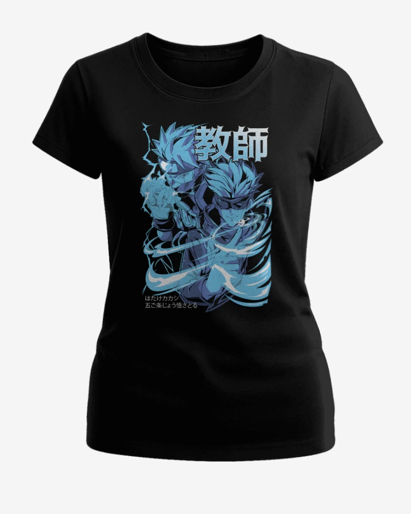 Polera de Mujer Negro de Kakashi Gojo