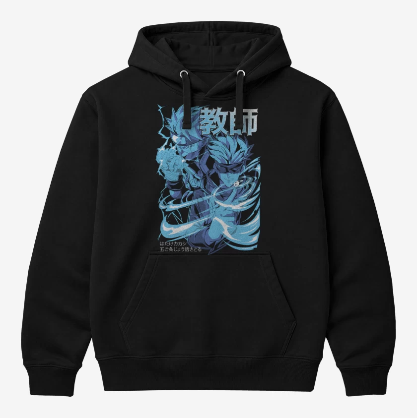 Polerón Canguro Negro de Kakashi Gojo