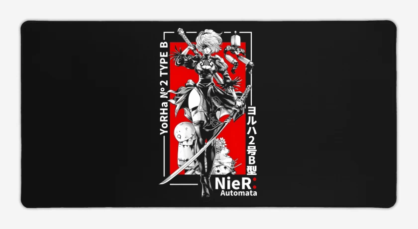 Mouse pad Gamer Negro de YoRHa