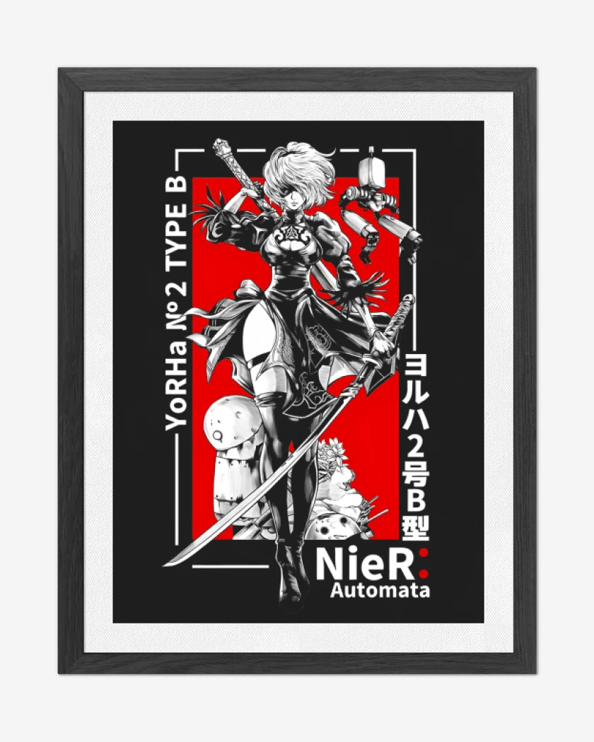 Cuadro decorativo Negro de YoRHa
