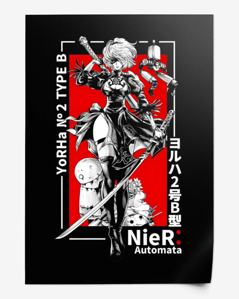 Print Negro de YoRHa