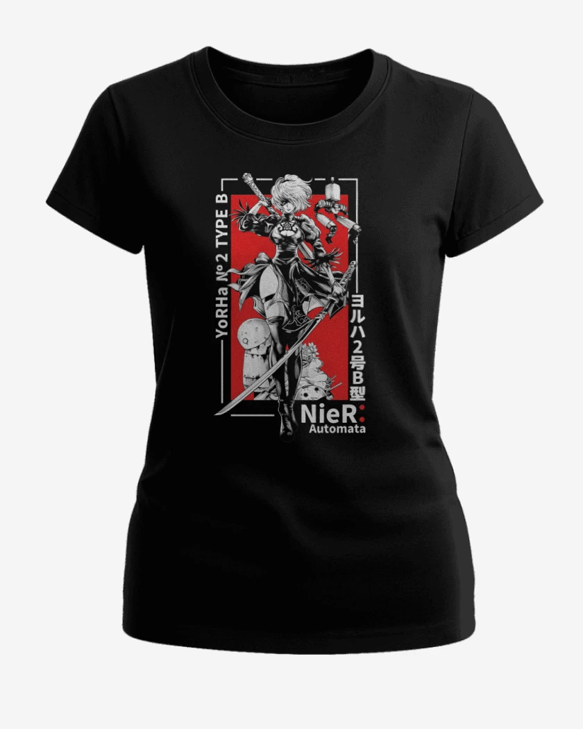 Polera de Mujer Negro de YoRHa