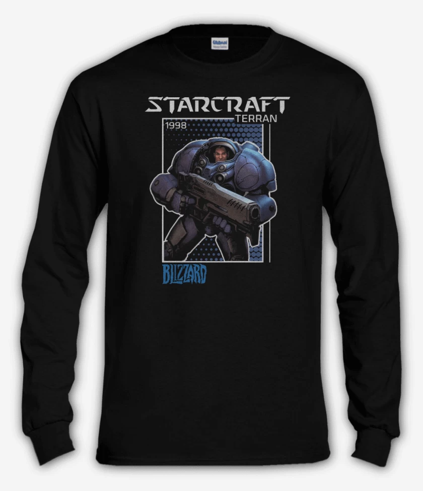 Polera manga larga Negro de Terran 
