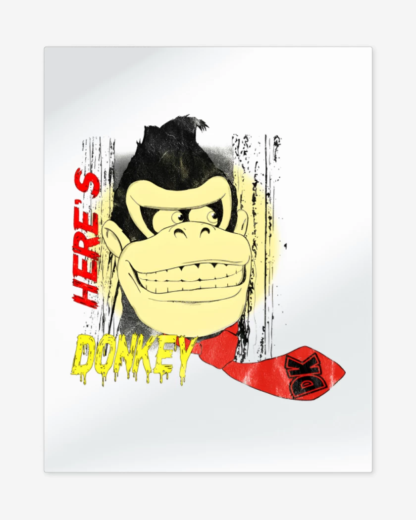 Print metalico Blanco de Heres Donkey