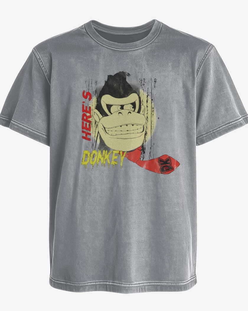 Polera desgastada Gris Melange de Heres Donkey