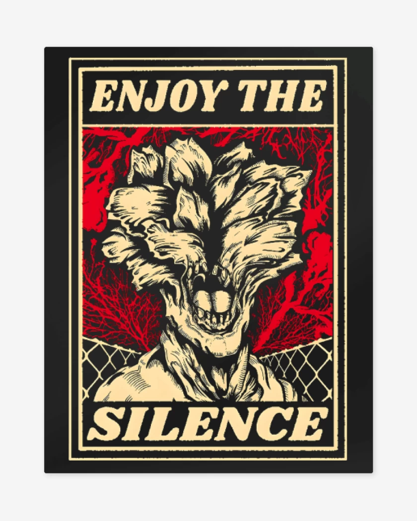 Print metalico Negro de Enjoy the Silence