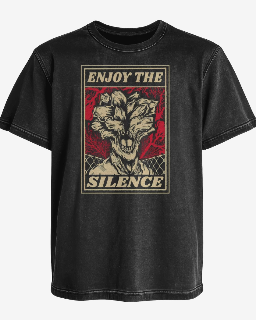 Polera desgastada Negro de Enjoy the Silence
