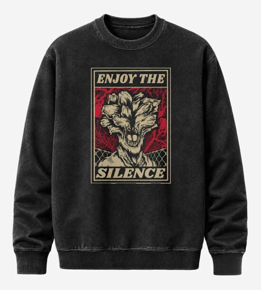 Poleron Polo Acid Wash Negro de Enjoy the Silence
