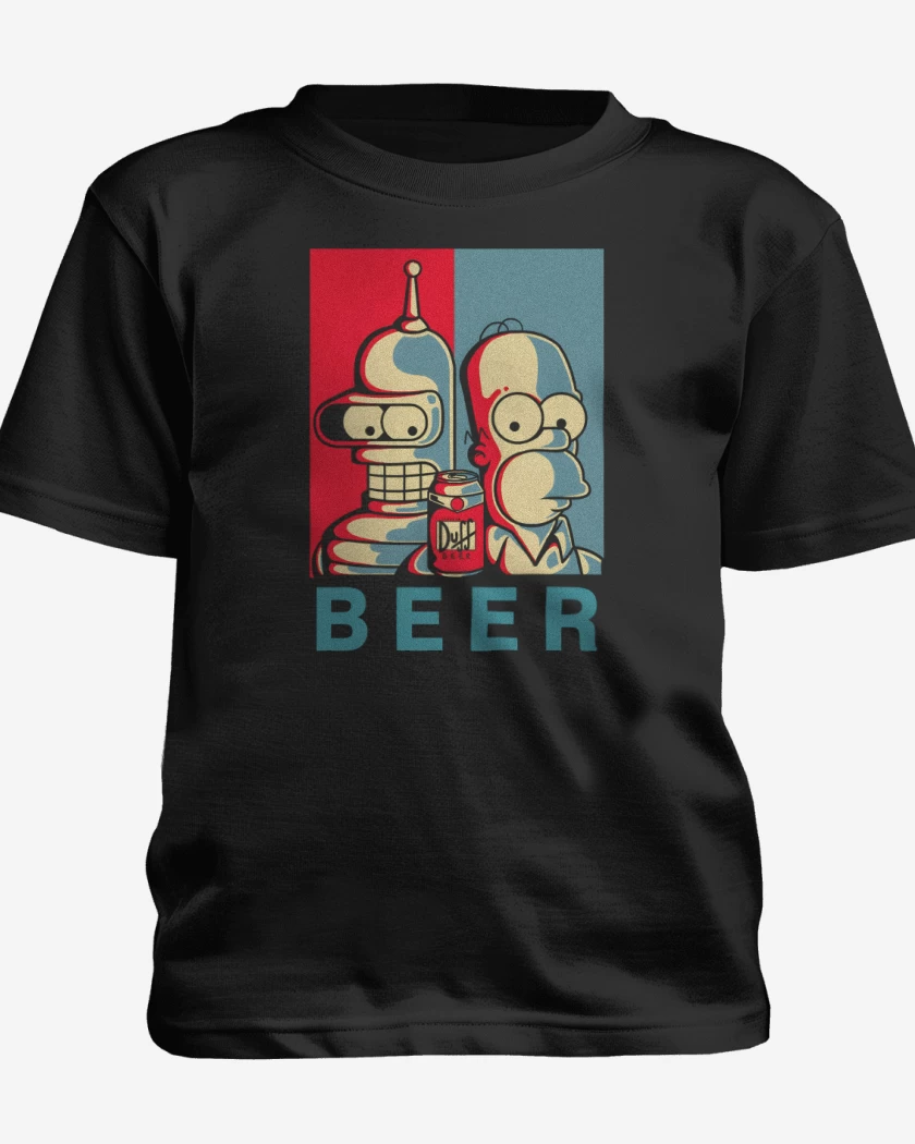 Polera de niño Negro de Beer Groening