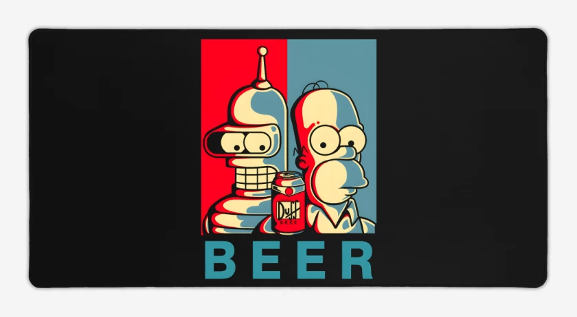 Mouse pad Gamer Beer Groening