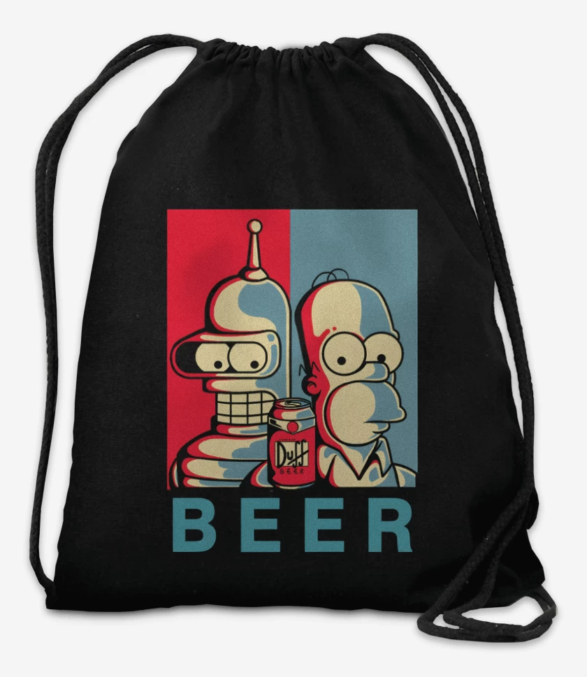 Mochila Negro de Beer Groening