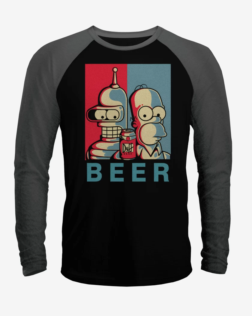 Polera Raglan Beer Groening