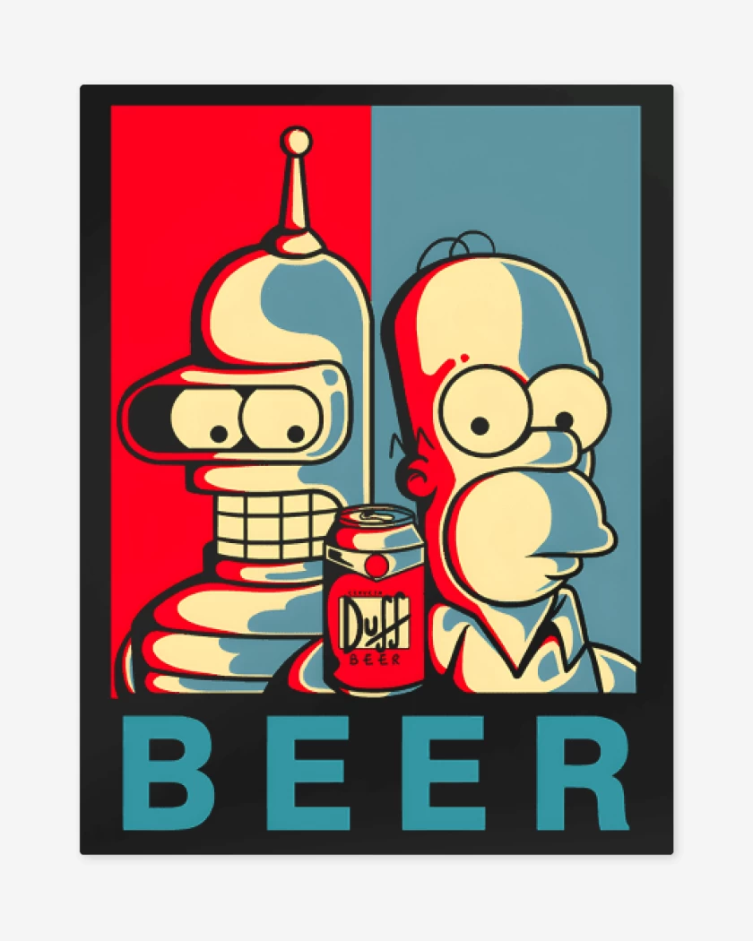 Print metalico Negro de Beer Groening
