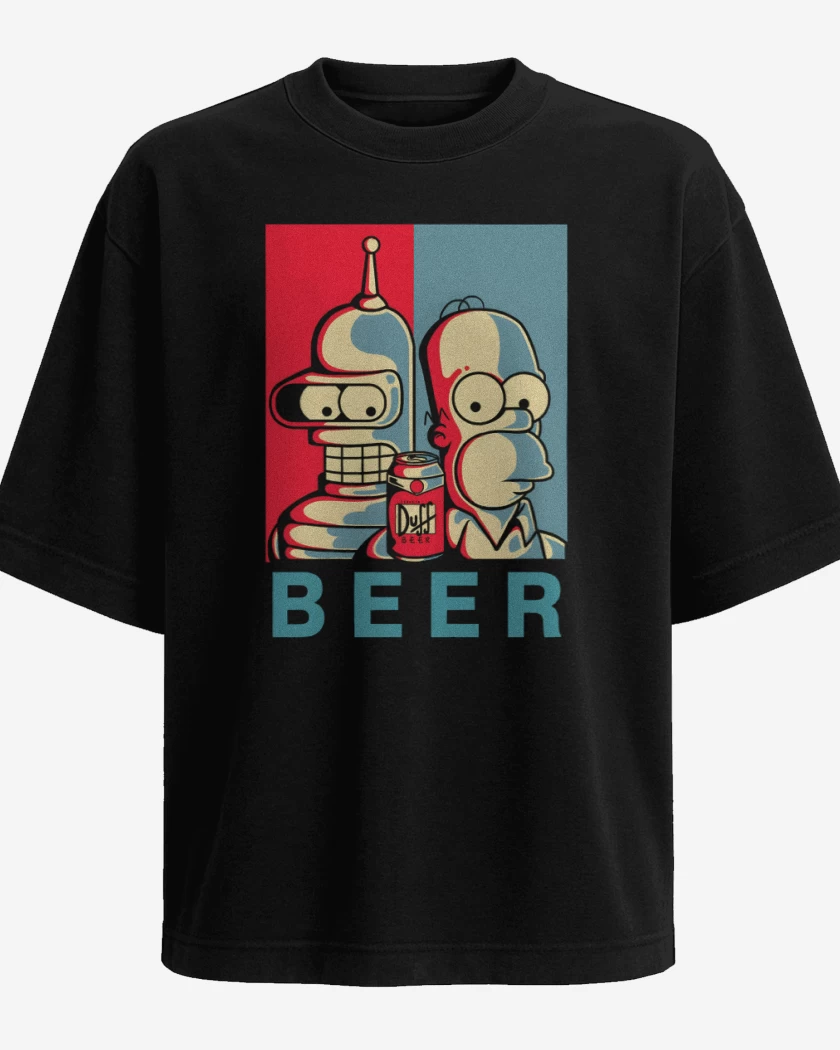 Polera Oversize Beer Groening