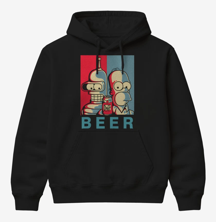 Poleron Canguro básico Beer Groening