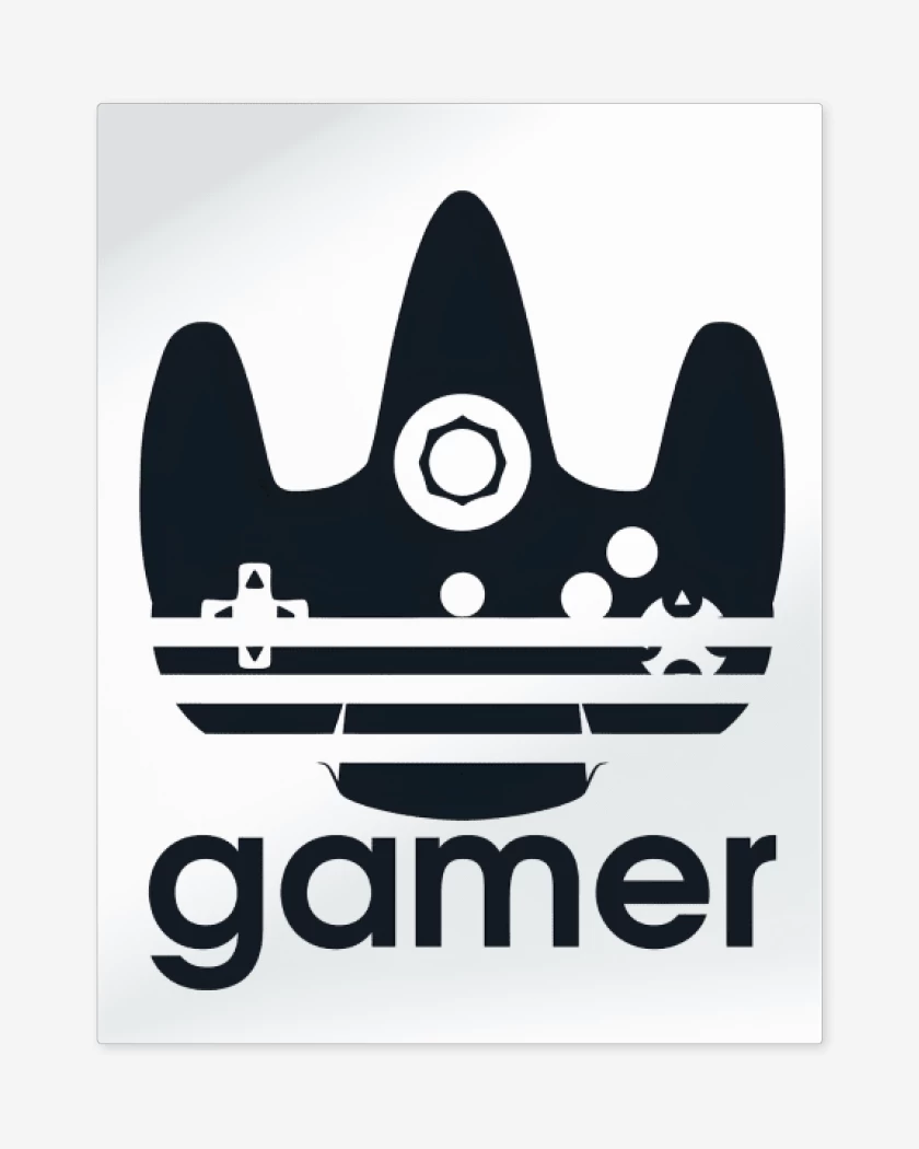 Print metalico Blanco de Gamerboy
