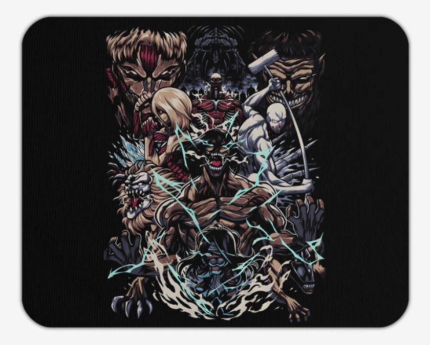Mousepad Negro de Furia de Titanes